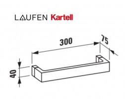MEDIDAS TOALLERO LAVABO 30cm KARTELL LAUFEN